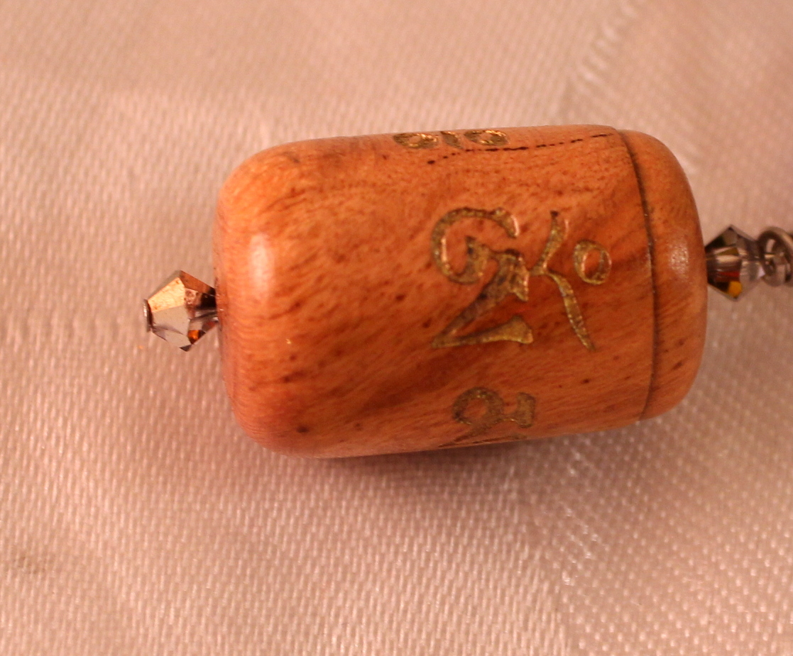 Pendant - Cherry Wood Prayer Wheel - Image 3
