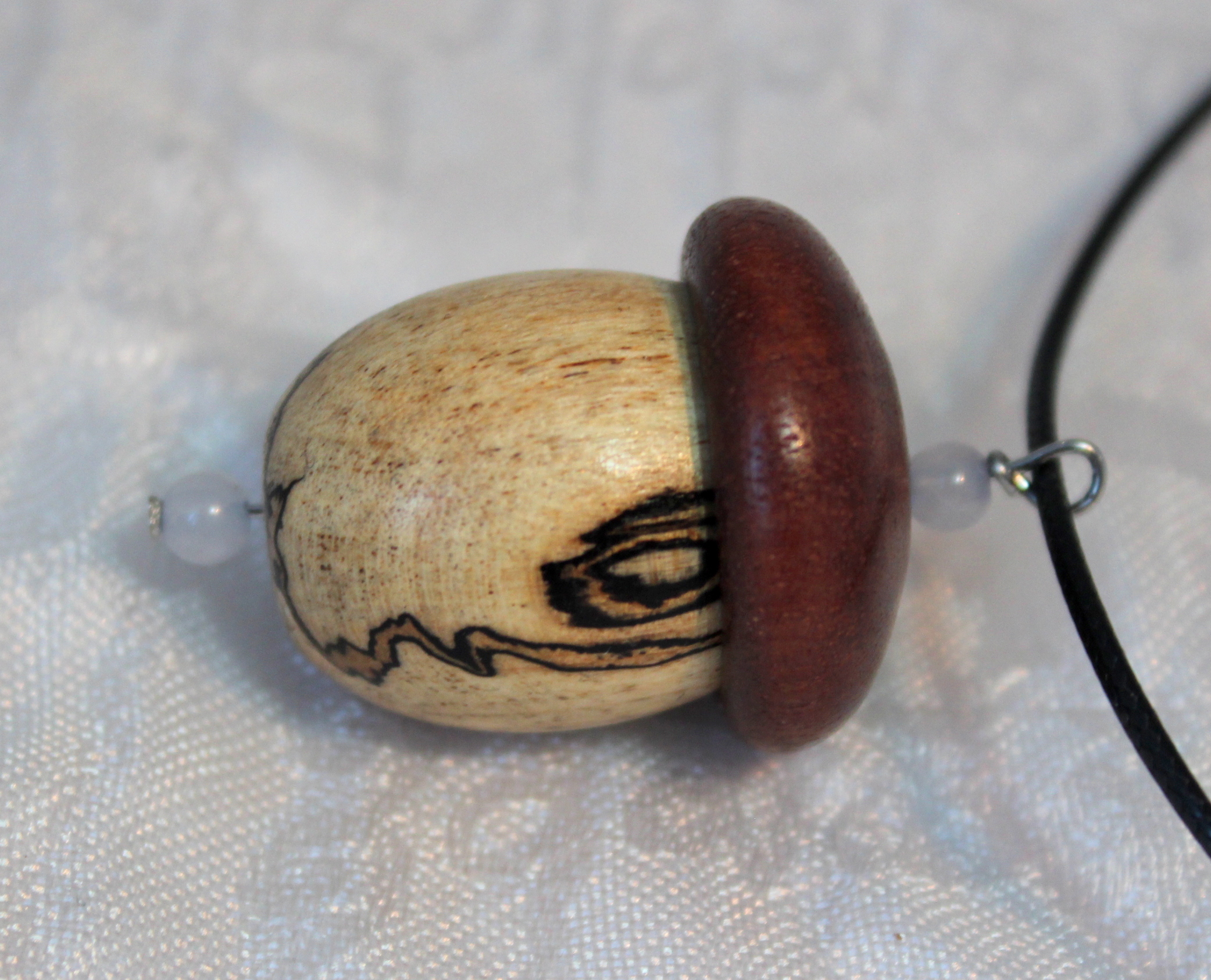 Chenrezig Pendant Prayer Wheel Acorn - Image 2