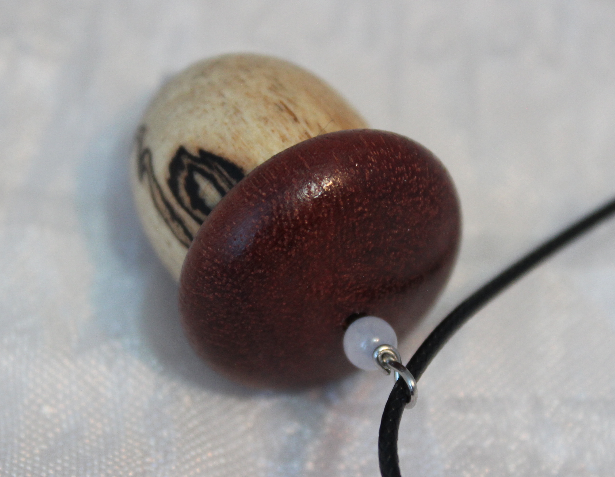 Chenrezig Pendant Prayer Wheel Acorn - Image 3
