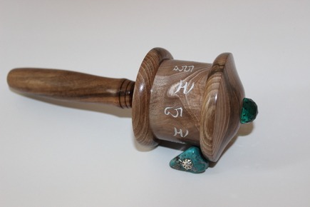 Green Tara prayer wheel