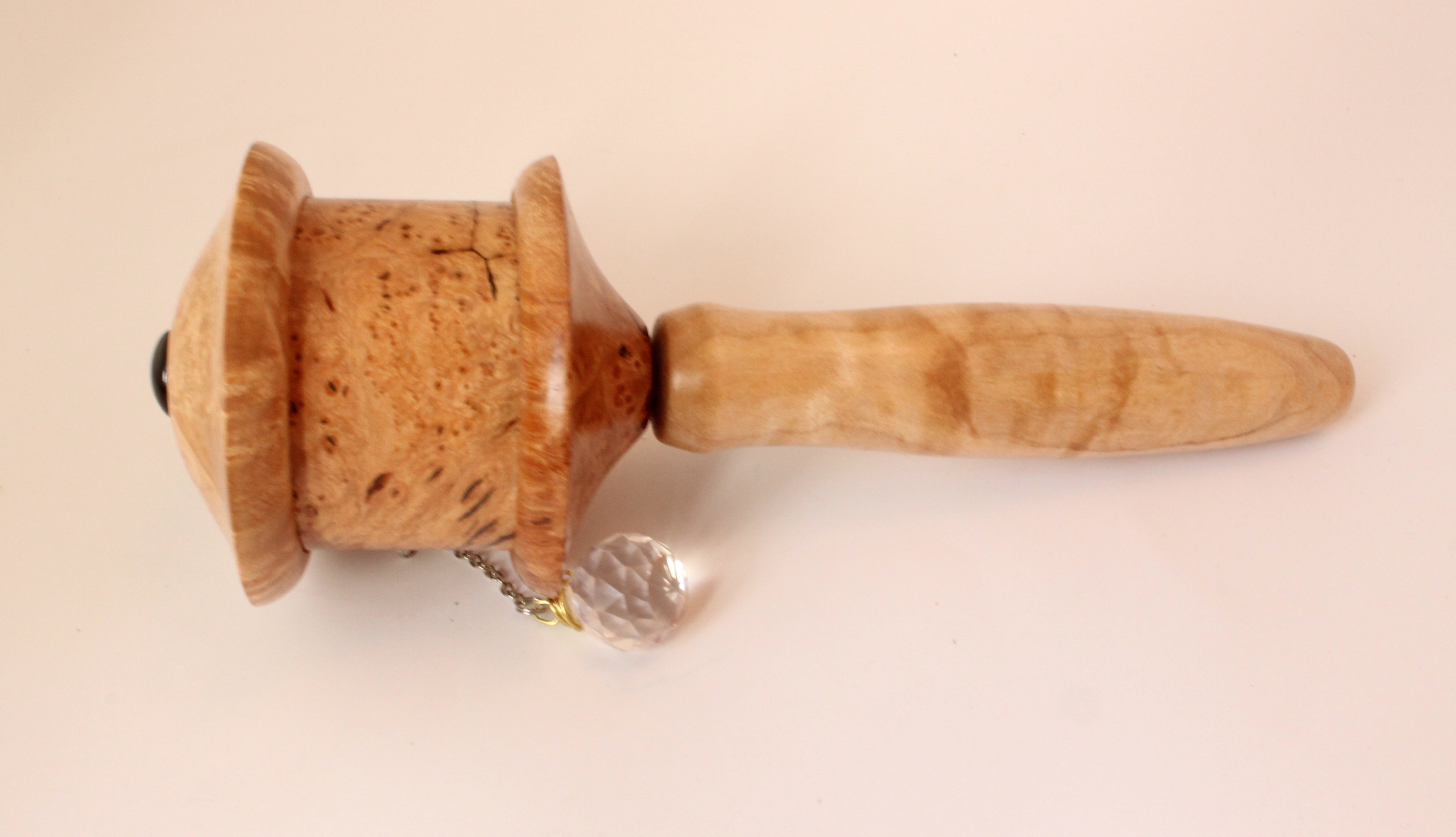 Unique Mini Prayer Wheel Maple Burl - Image 3