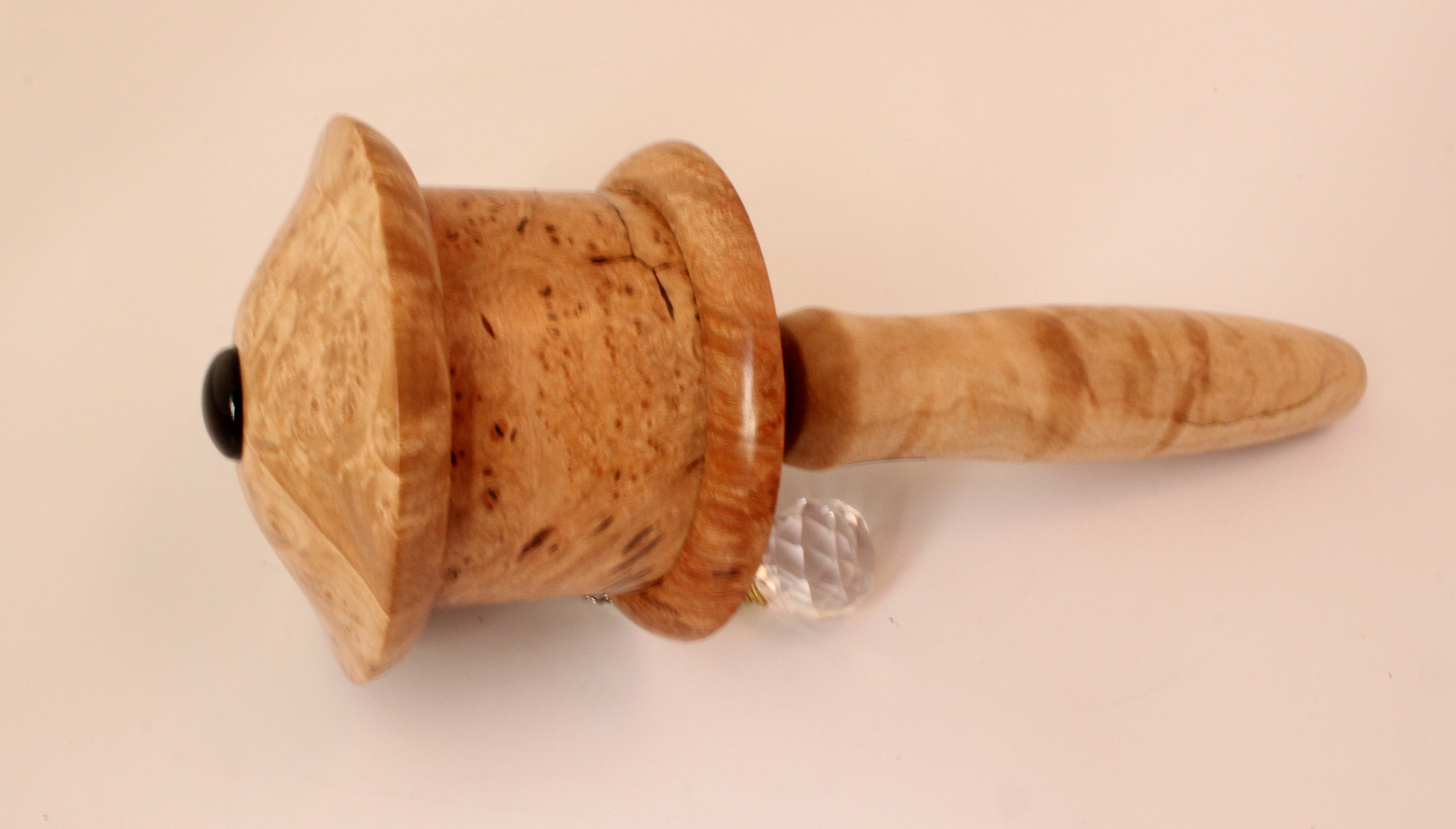 Unique Mini Prayer Wheel Maple Burl - Image 4