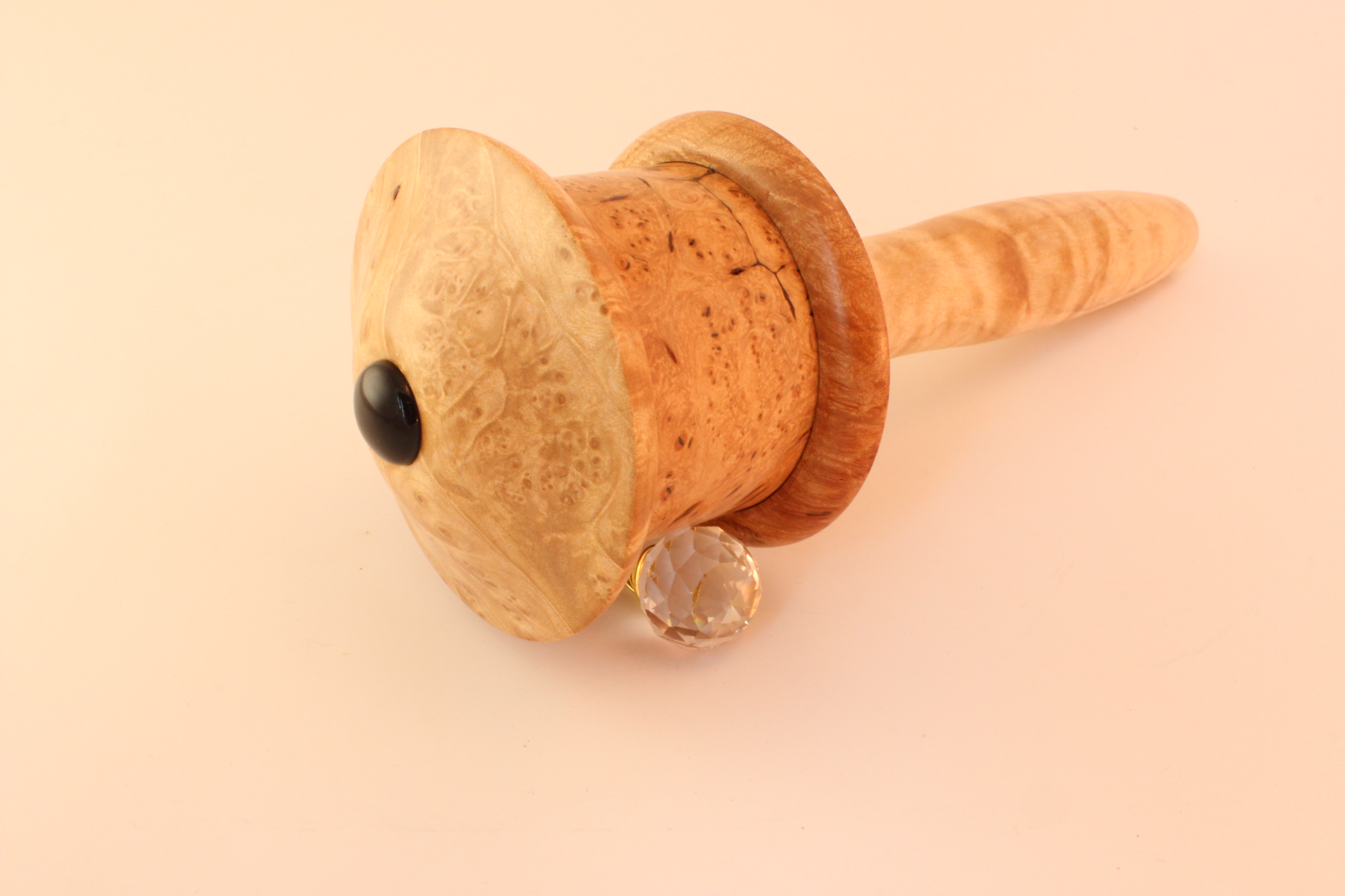 Unique Mini Prayer Wheel Maple Burl - Image 5