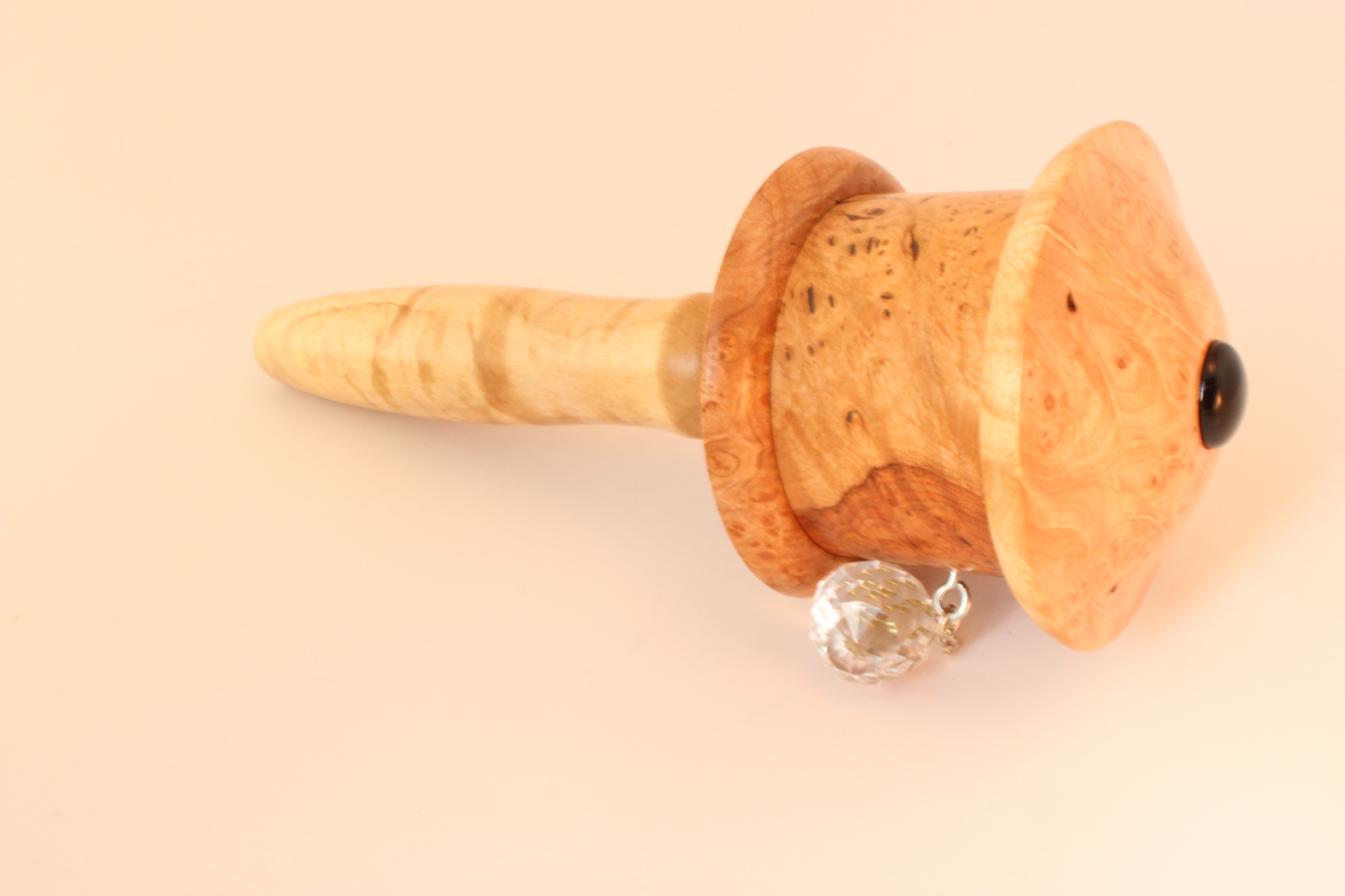 Unique Mini Prayer Wheel Maple Burl - Image 6