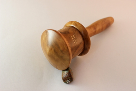 Plum Wood Mini Prayer Wheel Medicine Buddha