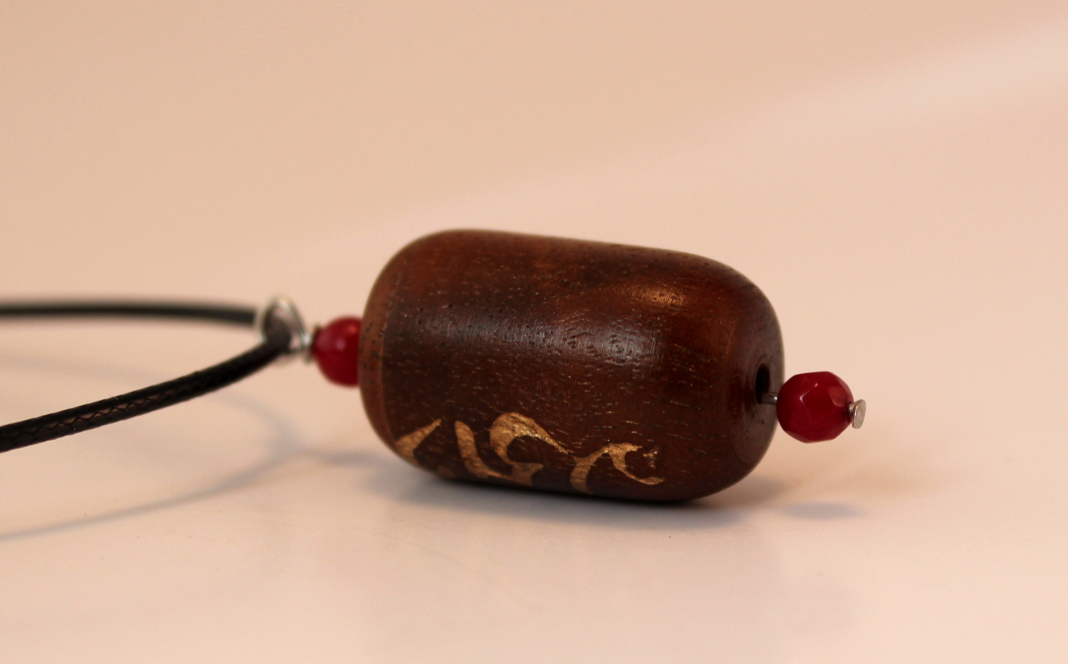 Pendant Prayer Wheel Walnut - Image 2