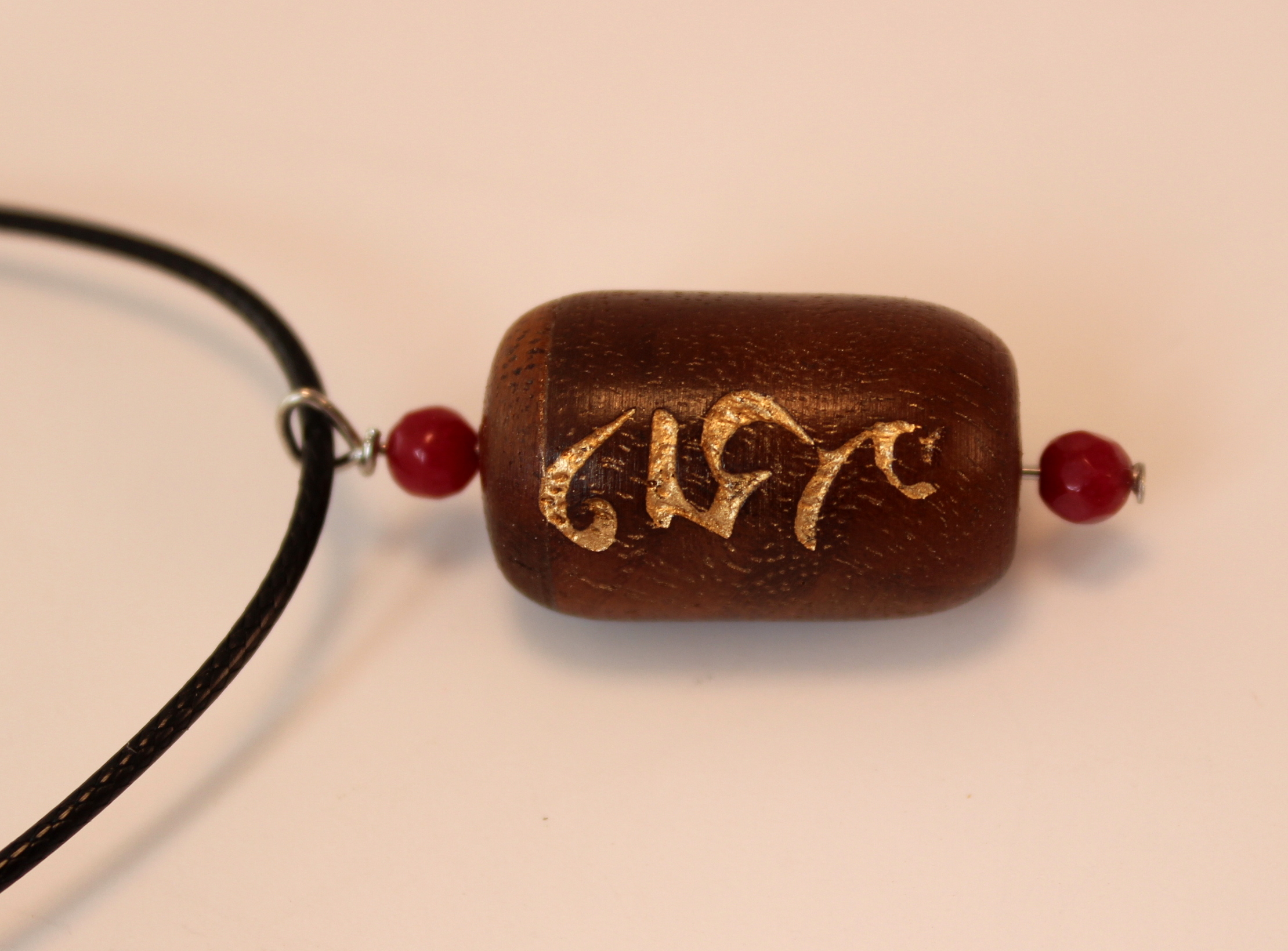 Pendant Prayer Wheel Walnut - Image 3