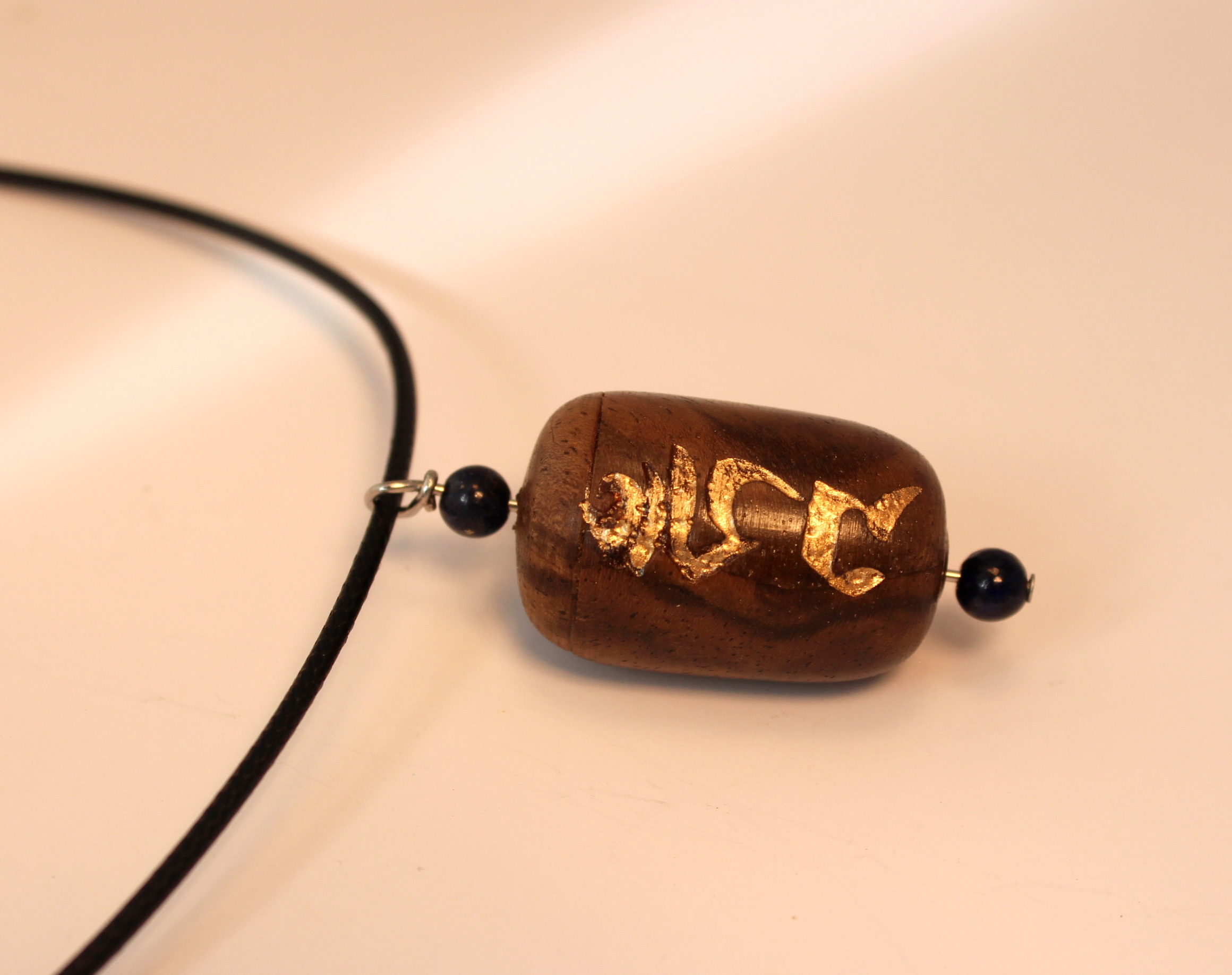 Tara Pendant Prayer Wheel Walnut - Image 3