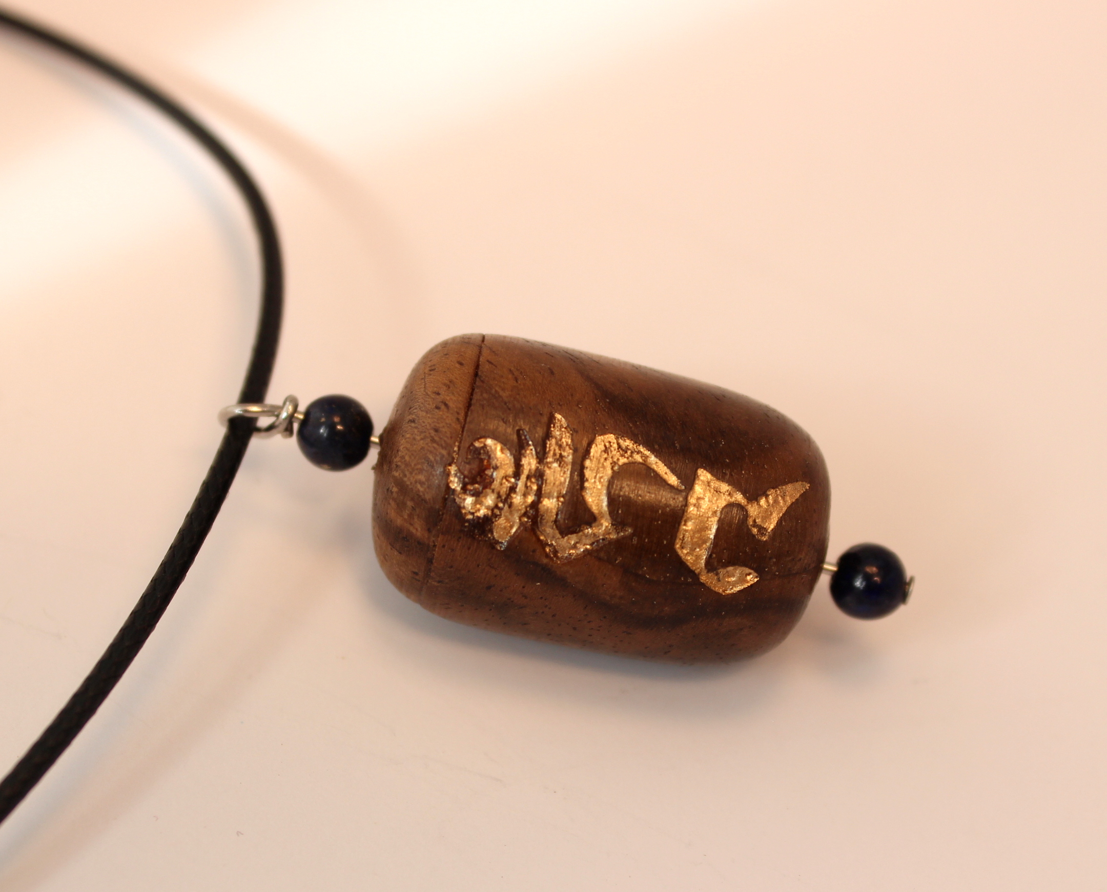Tara Pendant Prayer Wheel Walnut - Image 4