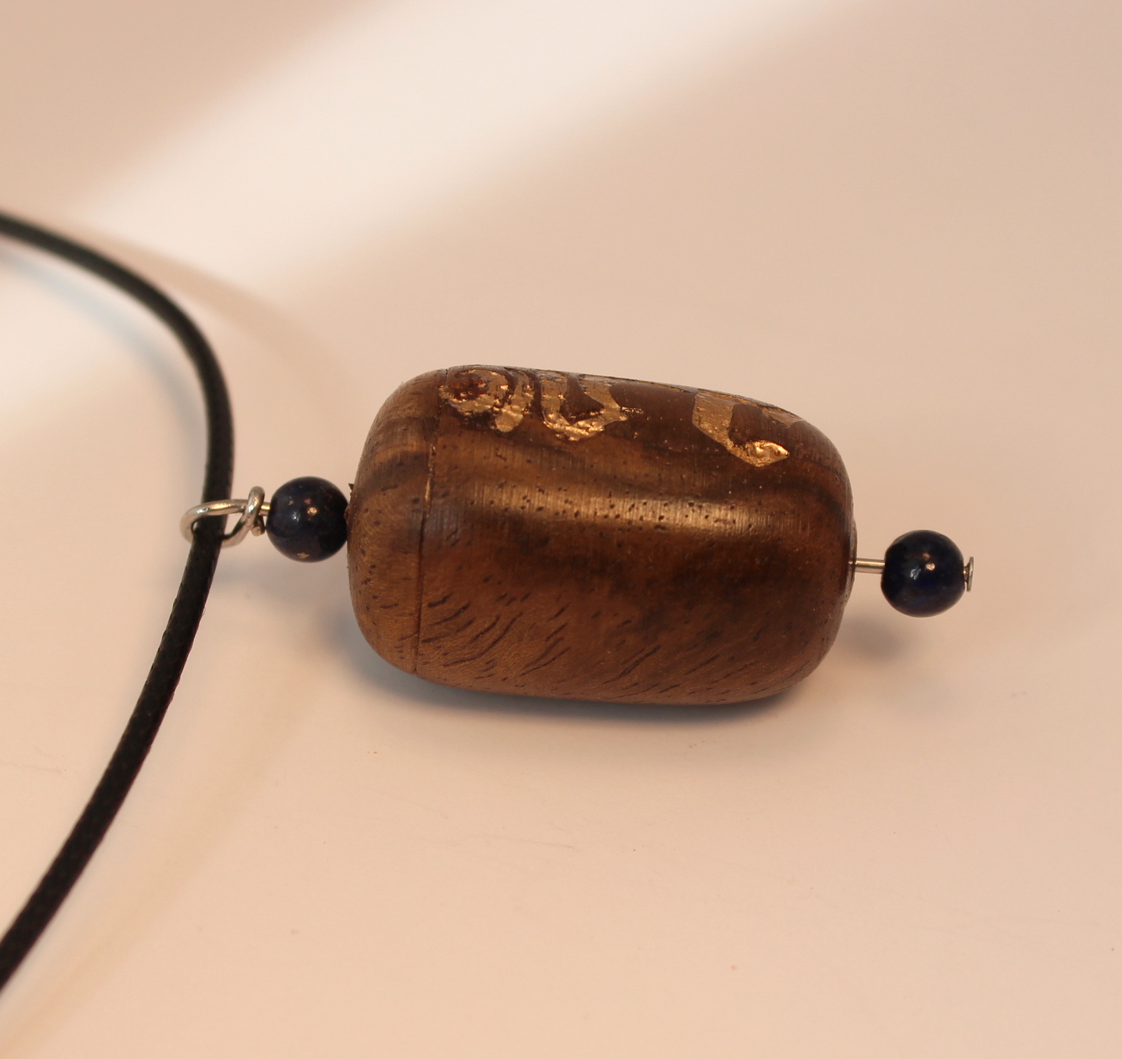Tara Pendant Prayer Wheel Walnut - Image 5