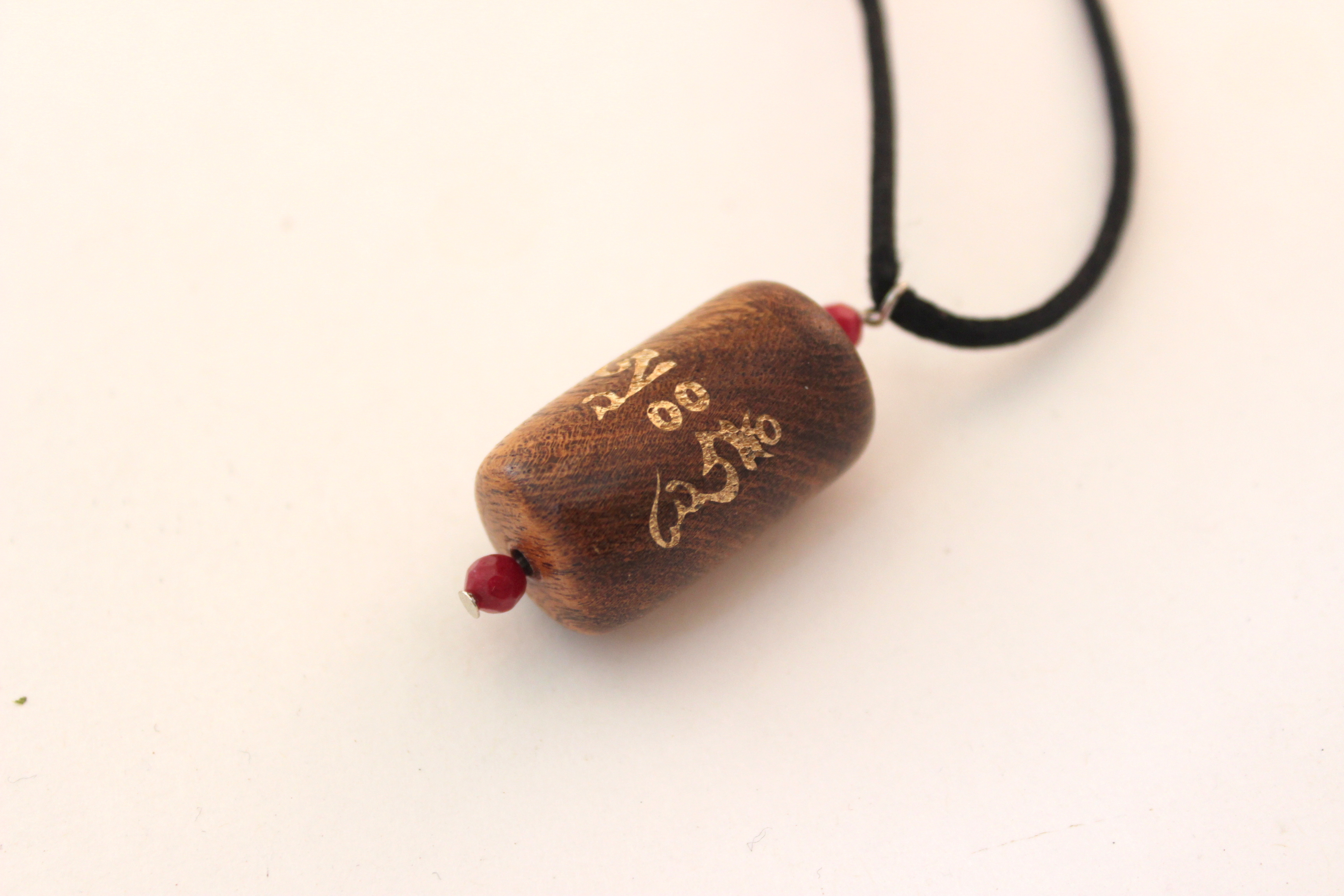 Wooden Dharma Wheel Pendant - Image 2