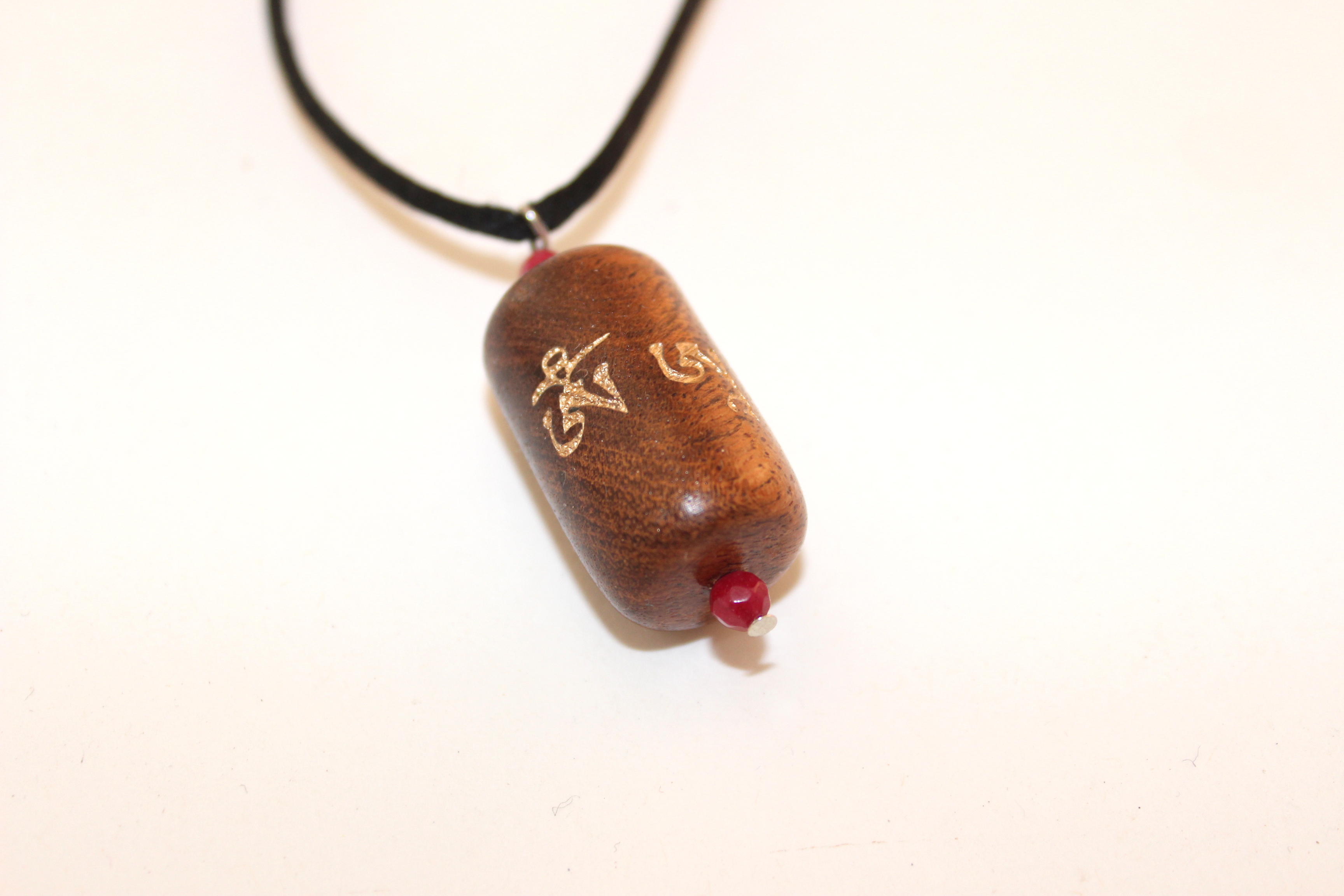 Wooden Dharma Wheel Pendant - Image 3