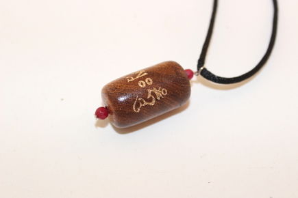 Wooden Dharma Wheel Pendant
