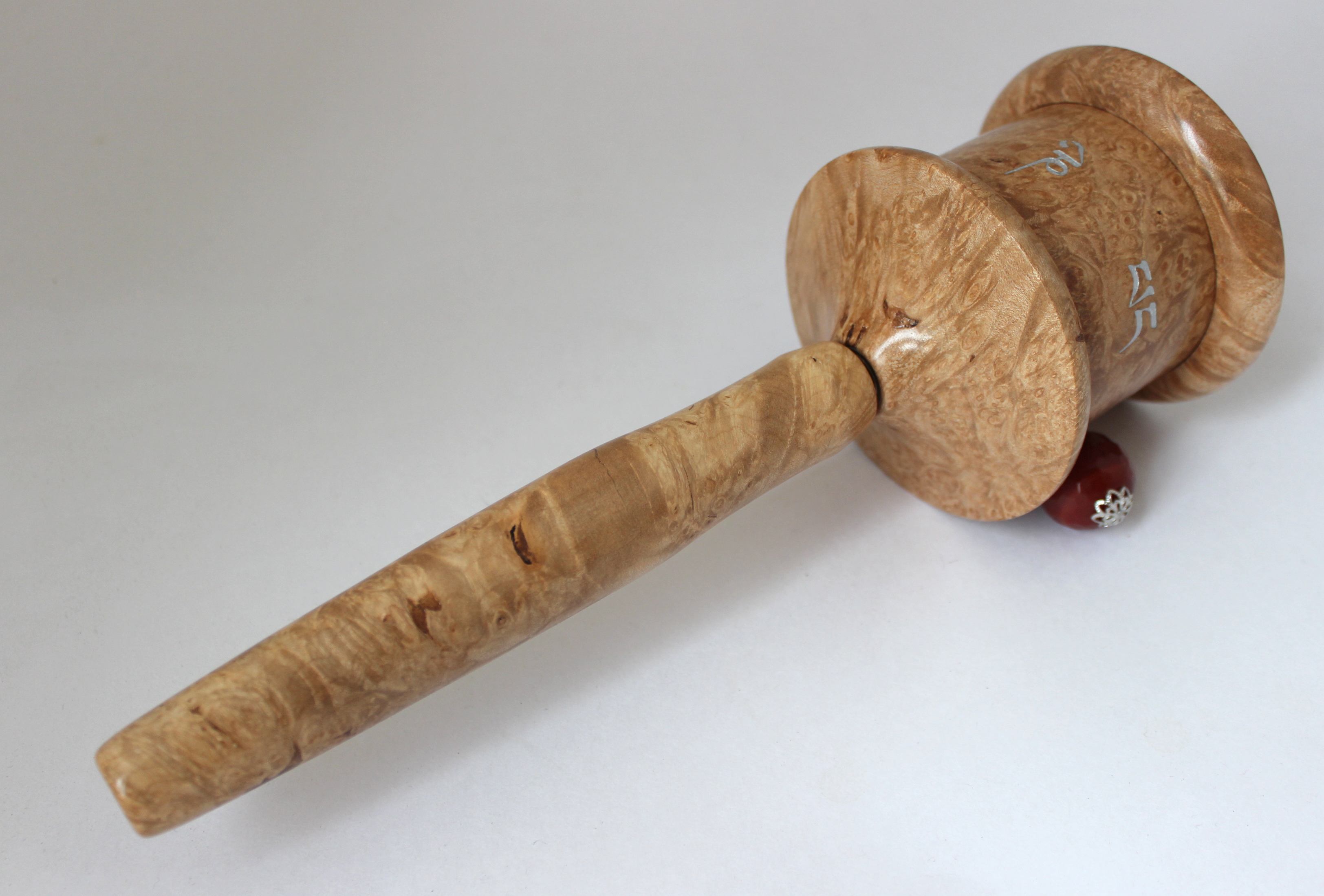 Large Handheld Prayer Wheel Manjushri, Amitabha - Image 2