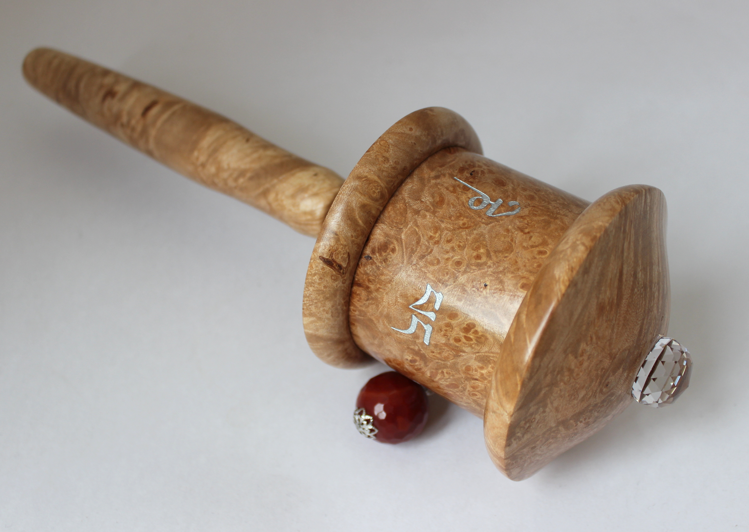Large Handheld Prayer Wheel Manjushri, Amitabha - Image 4