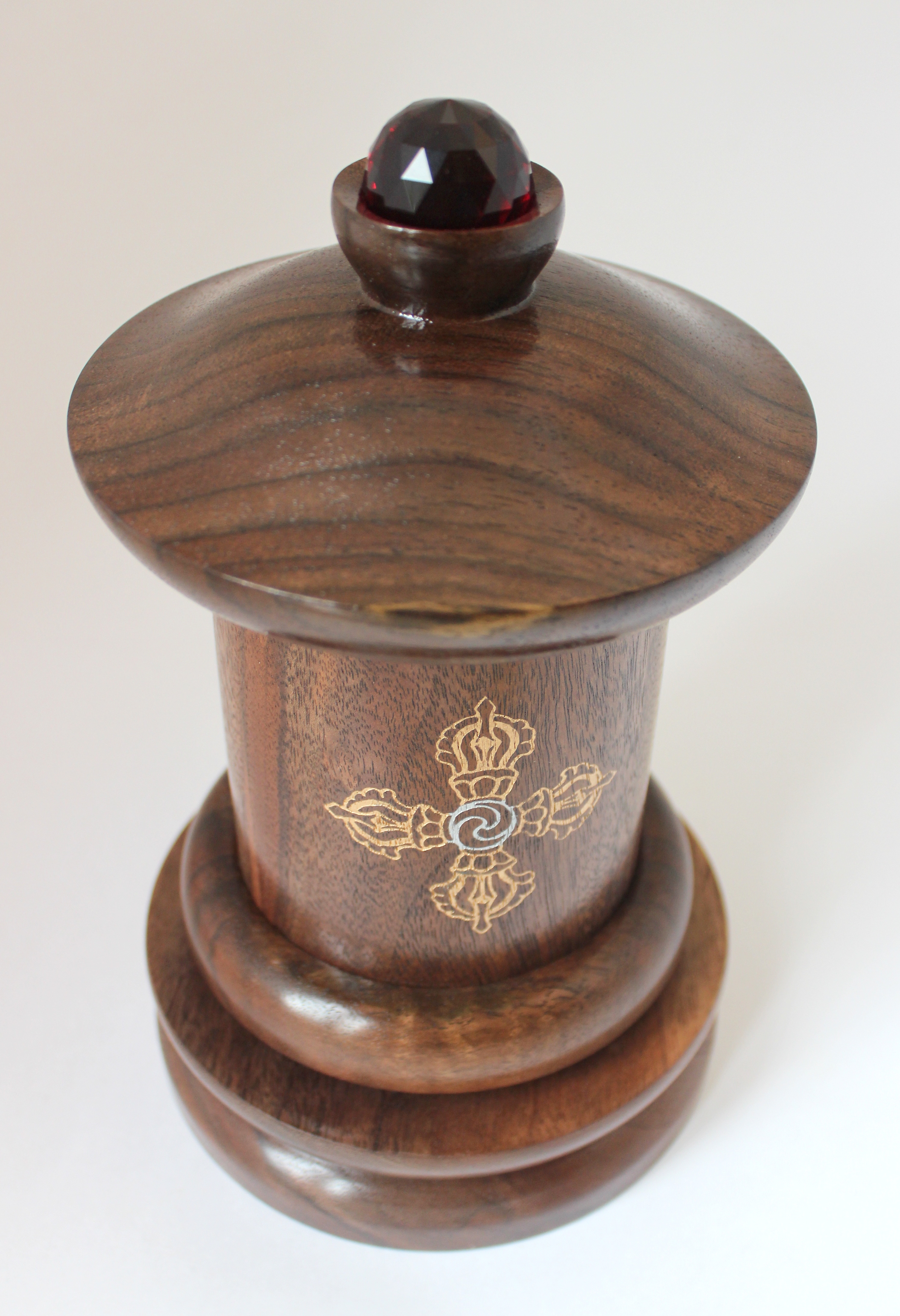 Medium Tabletop Prayer Wheel Padmasambhava - Image 3