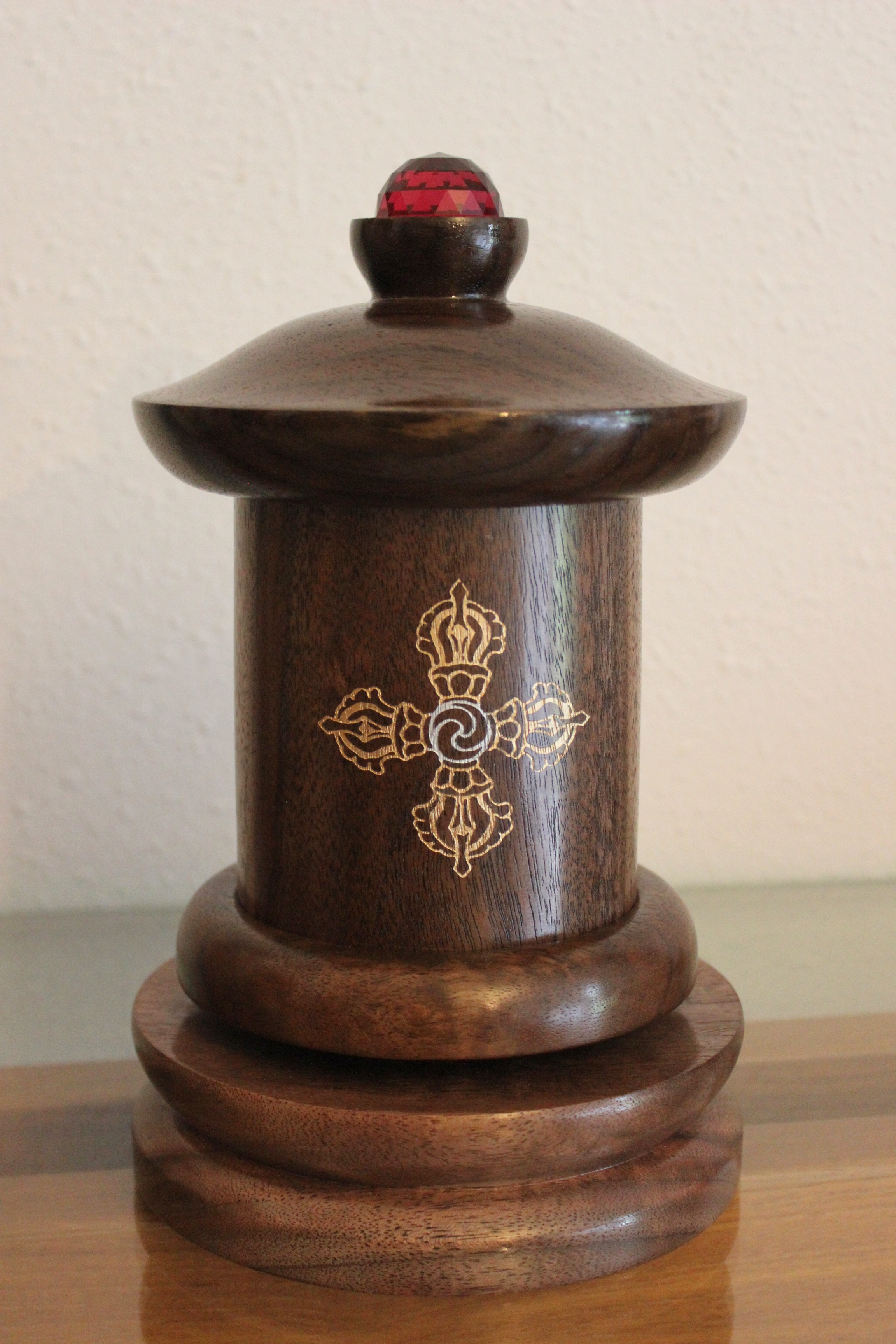 Medium Tabletop Prayer Wheel Padmasambhava - Image 5